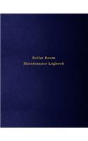 Boiler Room Maintenance Logbook: Repair, operate, maintain and daily checklist journal for boiler room technicians and engineers - Blue leather print design