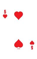 5 Of Hearts: Poker Card Notebook With Lined College Ruled Paper For Work, Home Or School. Cool 5 x 8 Notepad Journal For Taking Notes, Diaries Or Journaling For 