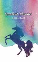 Student Planner 2018 - 2019: Rainbow and Unicorn Student Planner Journal, Notebook, and Diary. Back to School Supplies Unicorn Homework Journal Notepad: 6 x 9 College Ruled Unic