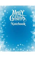 Merry Christmas Notebook - Christmas theme notebook - Christmas Time - Snow Flakes - Stars