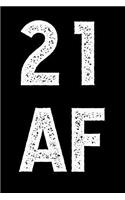 21 AF: Blank Lined Journal