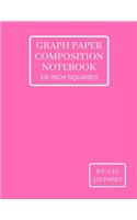 Graph Paper Composition Notebook: Grid Paper Notebook (Large), Quad Ruled 5 Squares Per Inch, Hot Pink Soft Cover