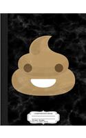 Cute Poop Poo Emoji Keyboard Composition Notebook: College Ruled 93/4 X 71/2 100 Sheets 200 Pages for Writing