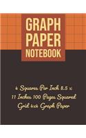Graph Paper Notebook: 4 Squares Per Inch 8.5 X 11 Inches 100 Pages Squared Grid 4x4 Graph Paper (Volume 3)(3 4x4 Graph Paper Notebook)