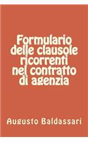 Formulario Delle Clausole Ricorrenti Nel Contratto Di Agenzia