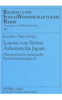 Lorenz von Steins Arbeiten fuer Japan
