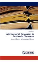 Interpersonal Resources in Academic Discourse