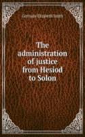 administration of justice from Hesiod to Solon