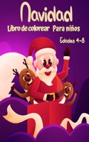 Libro para colorear de Navidad para ninos de 4 a 8 anos.