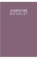 Homework Booklet: Booklet for children + pupils + students - Design: Purple