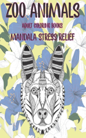 Adult Coloring Books Zoo Animals - Mandala Stress Relief