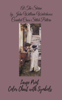 At the Shrine by John William Waterhouse Counted Cross Stitch Pattern: Large Print Color and Symbols Chart