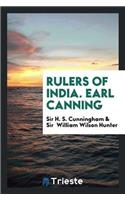 Rulers of India. Earl Canning