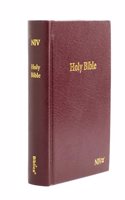 NIV Mini Compact PVC Hardcover Brown Bible - 6 x 4.3 Inch, Pocket size, Readable, and Stylish Edition - Gold Foiling, Ribbon Marker, Word of Christ in Red - Easy-to-Carry