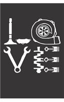 Notebook for car auto mechanic tuner and racer love