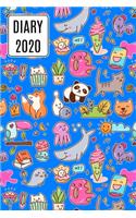 2020 Daily Diary Journal Colorful Cute Critters