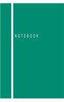 Notebook: Classic Green Blank Lined Journal Notebook (6 x9 inches) - 110 Pages