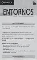 Entornos Beginning eBook for Student's plus ELEteca Access and Online Workbook Activation Card