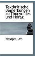 Textkritische Bemerkungen Zu Thucydides Und Horaz