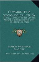 Community, A Sociological Study