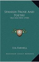 Spanish Prose And Poetry