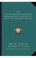 The Old Dominion Journal Of Medicine And Surgery V11