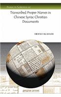 Transcribed Proper Names in Chinese Syriac Christian Documents