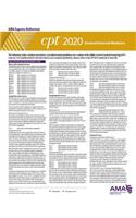 CPT 2020 Express Reference Coding Card: General/Internal Medicine