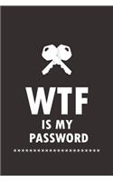 WTF Is My Password, Internet Password Logbook, alphabetical password book
