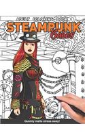 Steampunk Babes Adults Coloring Book: with beautiful gorgeous steampunk victorian women babe girls for adults relaxation art large creativity grown ups coloring relaxation stress relievi