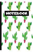 Notebook: Cactus : Seamless Pattern Journal Lined Pages