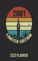 2001 Limited Edition 2020 Planner: Daily Weekly Planner with Monthly quick-view/over view with 2020 Planner