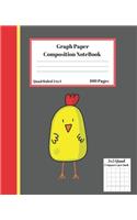 Graph Composition Notebook 5 Squares per inch 5x5 Quad Ruled 5 to 1 100 Sheets: Cute Funny Standing Chicken Gift Notepad / Grid Squared Paper Back To School Gift Notebook For Math Teens Science Adults Students Programmers note t