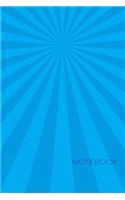 Notebook: Unlined, Unruled Blank Notebook Journal Diary with Table of Contents, Handy Size 6x9 Inches, Blue Sun Rays