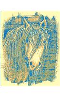 Horse Notebook: College Ruled - Lined Journal - Composition Notebook - Soft Cover Writer's Notebook or Journal for School - College or Work - Sepia Mustang Horse