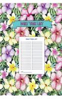 Daily Task List: Flower Design Simple Write Down and Check Off to Do List