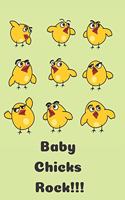 Baby Chicks Rock!! Chicken Blank Lined Journal Notebook