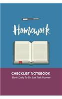 Homework Checklist Notebook