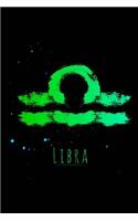 Libra: Blank Notebook with Libra Zodiac Symbol, Creative Brush Design, Makes a Great Journal, Diary, Sketchbook or School Notebook, 6"x9", 150 Blank Pages(7 Zodiac Symbols)