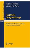 First Order Categorical Logic