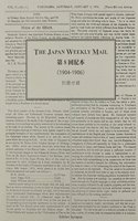The Japan Weekly Mail, Pt. 8: 1904-1906 (12-vol. ES set)