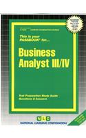 Business Analyst III/IV: Passbooks Study Guide