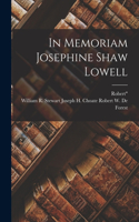 In Memoriam Josephine Shaw Lowell