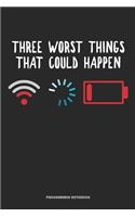 Three Worst Things That Coud Happen Programmer Notebook
