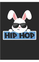 Easter Notebook - Funny Easter Hip Hop Easter Bunny With Sunglasses - Easter Journal - Easter Diary