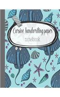 Cursive handwriting paper notebook