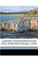 Landes-Verordnungen Des Grafschaft Lippe, Zweiter Band