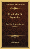 Criminalite Et Repression