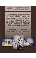 J. L. Smalling, Superintendent of Unified School District No. 480, Seward County, Kansas, et al., Petitioners, V. Lila Epperson et al. U.S. Supreme Court Transcript of Record with Supporting Pleadings