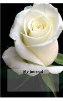 My Journal: White Rose, Blank Lined Diary / Journal / Notebook